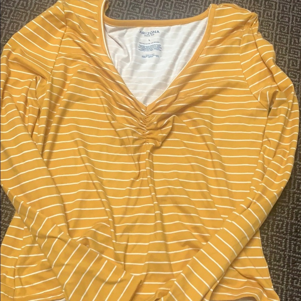 Striped long sleeve top